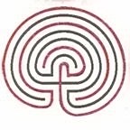 Rose labyrinth pattern