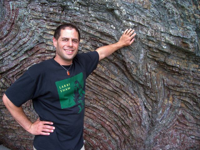 Folded rock formations on the Oregon coast